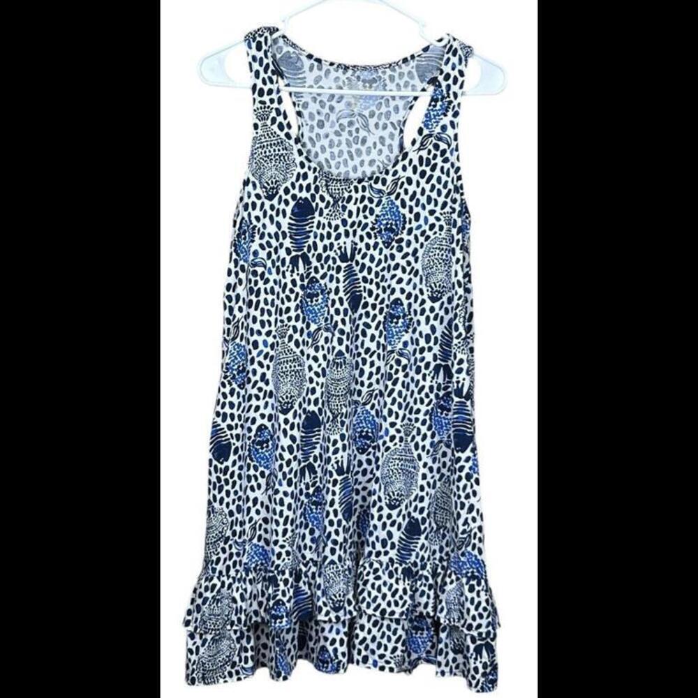 Lilly Pulitzer Blue and White Sleeveless Dress